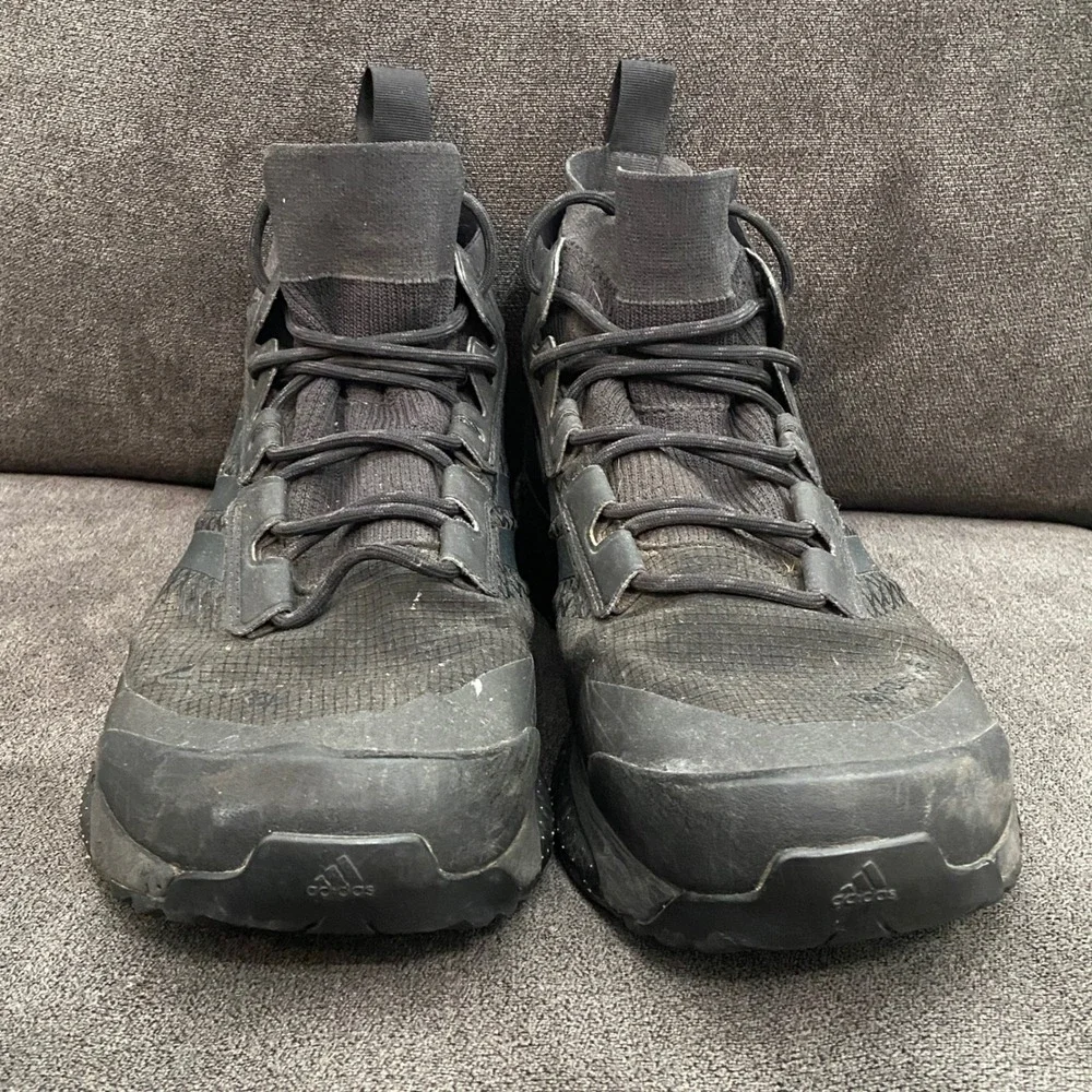 Adidas Terrex Free Hiker GTX Men 12 Black Carbon Gore-Tex Hike Boot Trail GZ0355